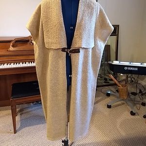 Beige long vest